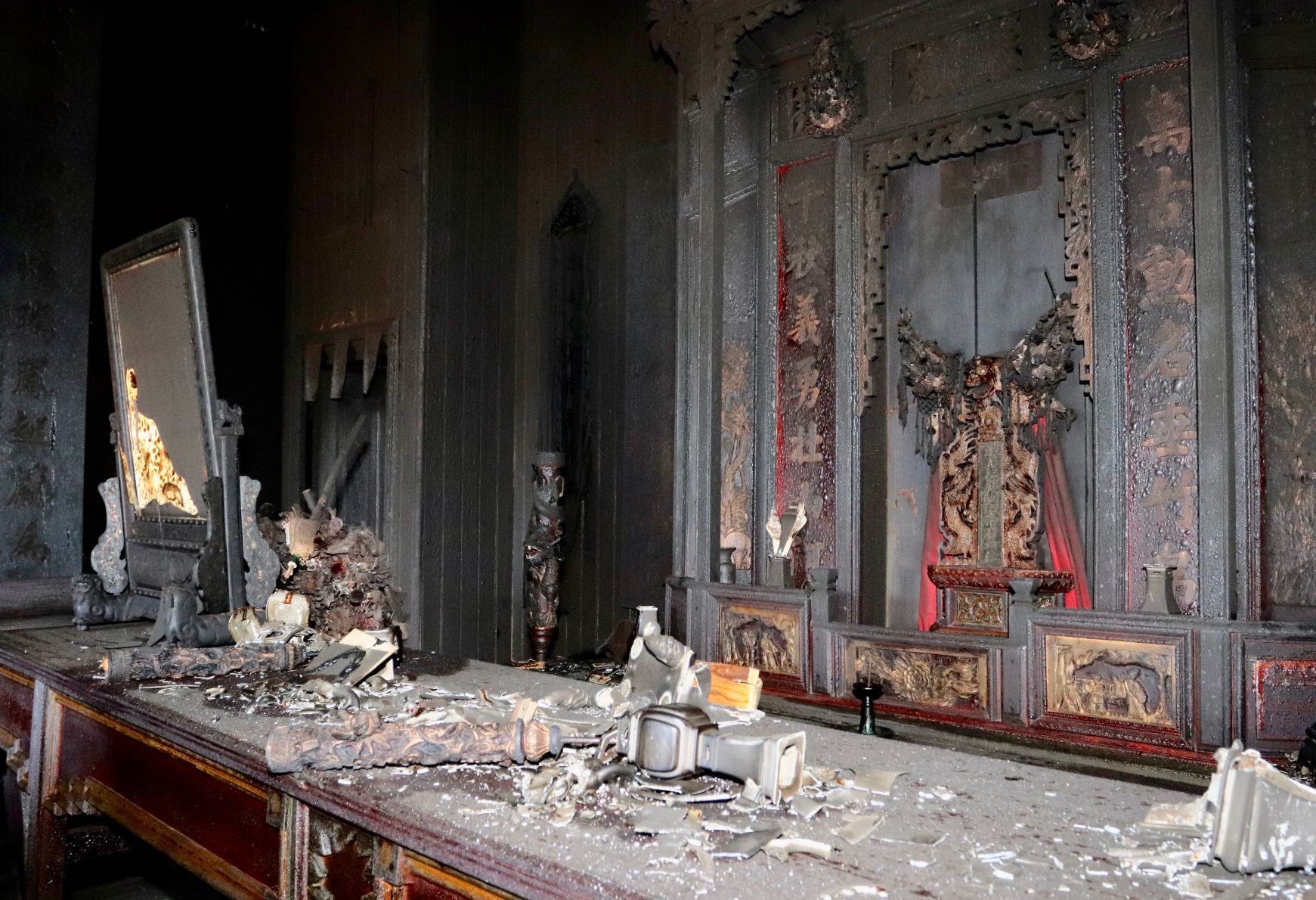 taoist temple fire damage